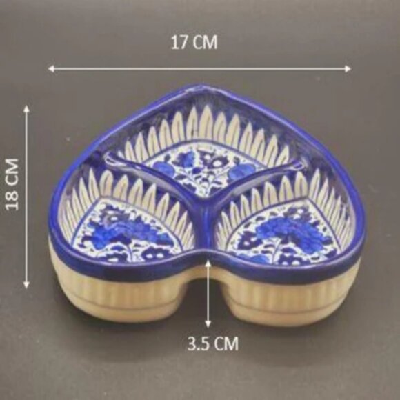 Blue Pottery - Heart Shape Server - Picture 4 of 4